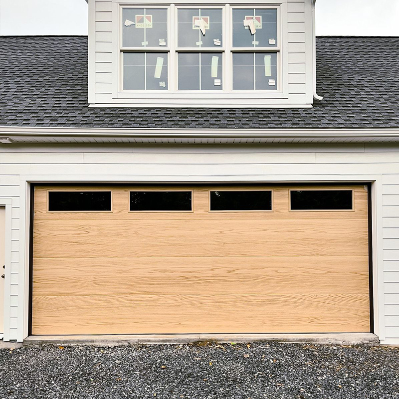 OUNA Insulated Aluminum Sectional Garage Door with PU Foam Core Automatic Electric Security Door for Homes and Villas