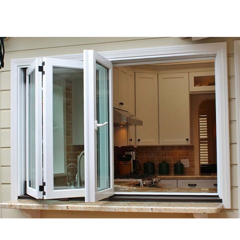 OUNA Hurricane Impact Resistant Aluminum Folding Window Miami Dade Approved with Double Tempered Glass for Coastal Exterior Use