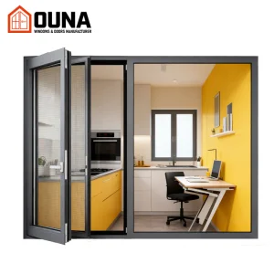 OUNA Modern Custom Aluminum Casement Window Tempered Glass Thermal Break Soundproof Energy Efficient Hurricane Impact Proof
