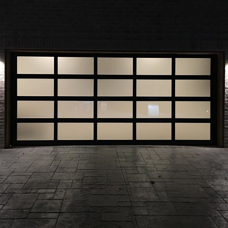 OUNA Insulated Aluminum Alloy Garage Door with Thermal Break Core Automatic Electric System for Energy Efficient Homes