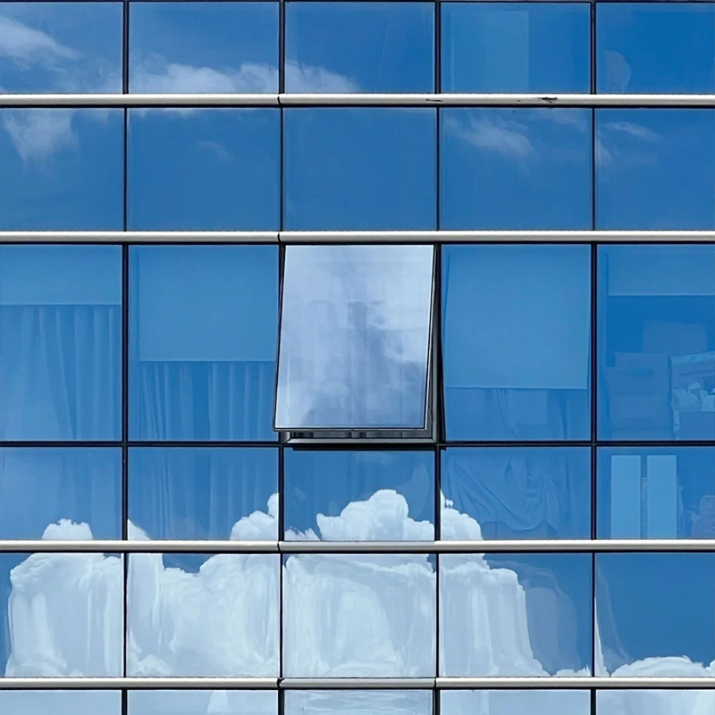 OUNA Customized Frameless Tempered Glass Curtain Wall System for Modern Office and Commercial Building Large Size Facade
