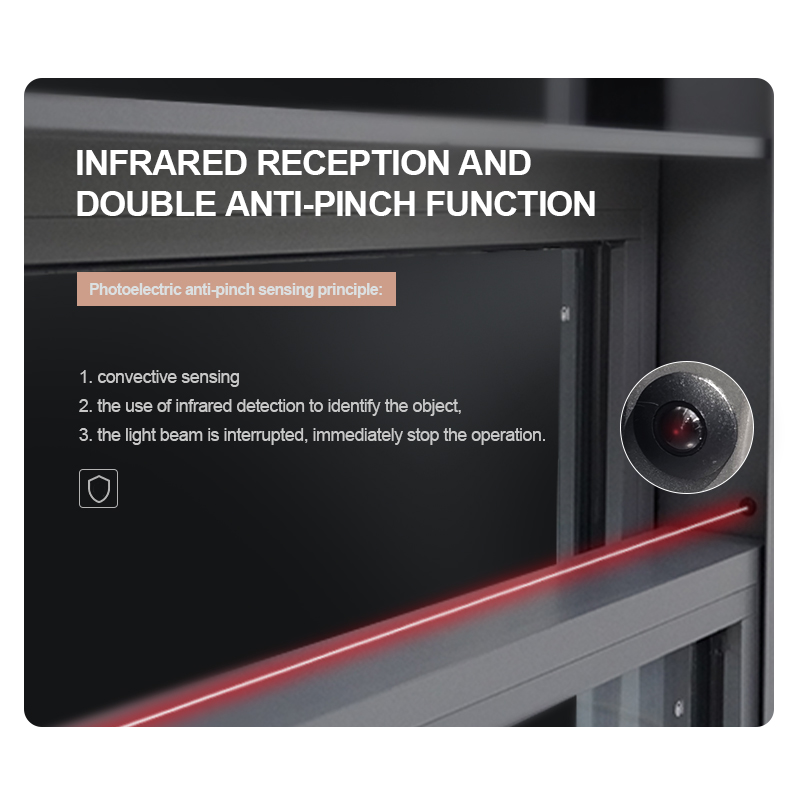 OUNA Automatic Vertical Slide Guillotine Windows Smart Remote Control Aluminum Glass Electric Lift up Window with Mesh Screen