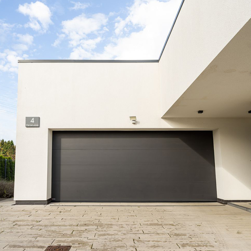 OUNA Insulated Aluminum Sectional Garage Door with PU Foam Core Automatic Electric Security Door for Homes and Villas
