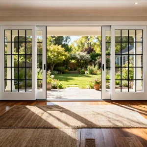OUNA NFRC Villa Terrace Aluminum Soundproof Double Glazed Glass Slide Door Energy Efficient Panoramic Sliding Doors