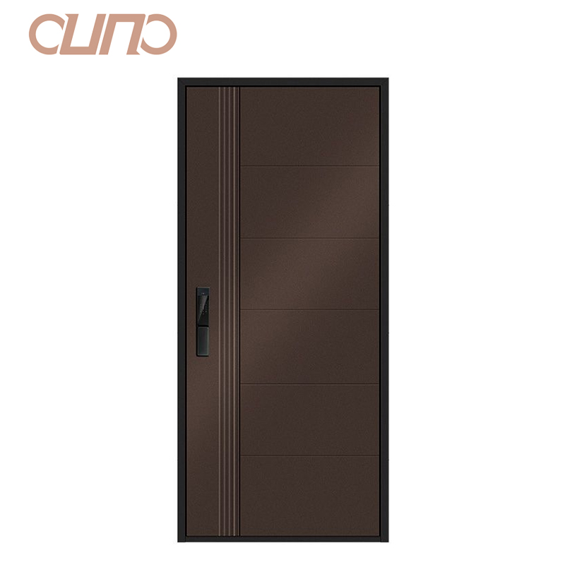 OUNA Custom Residential American Aluminum Security Doors for Houses Exterior Front Entry Villa Fire Resistant