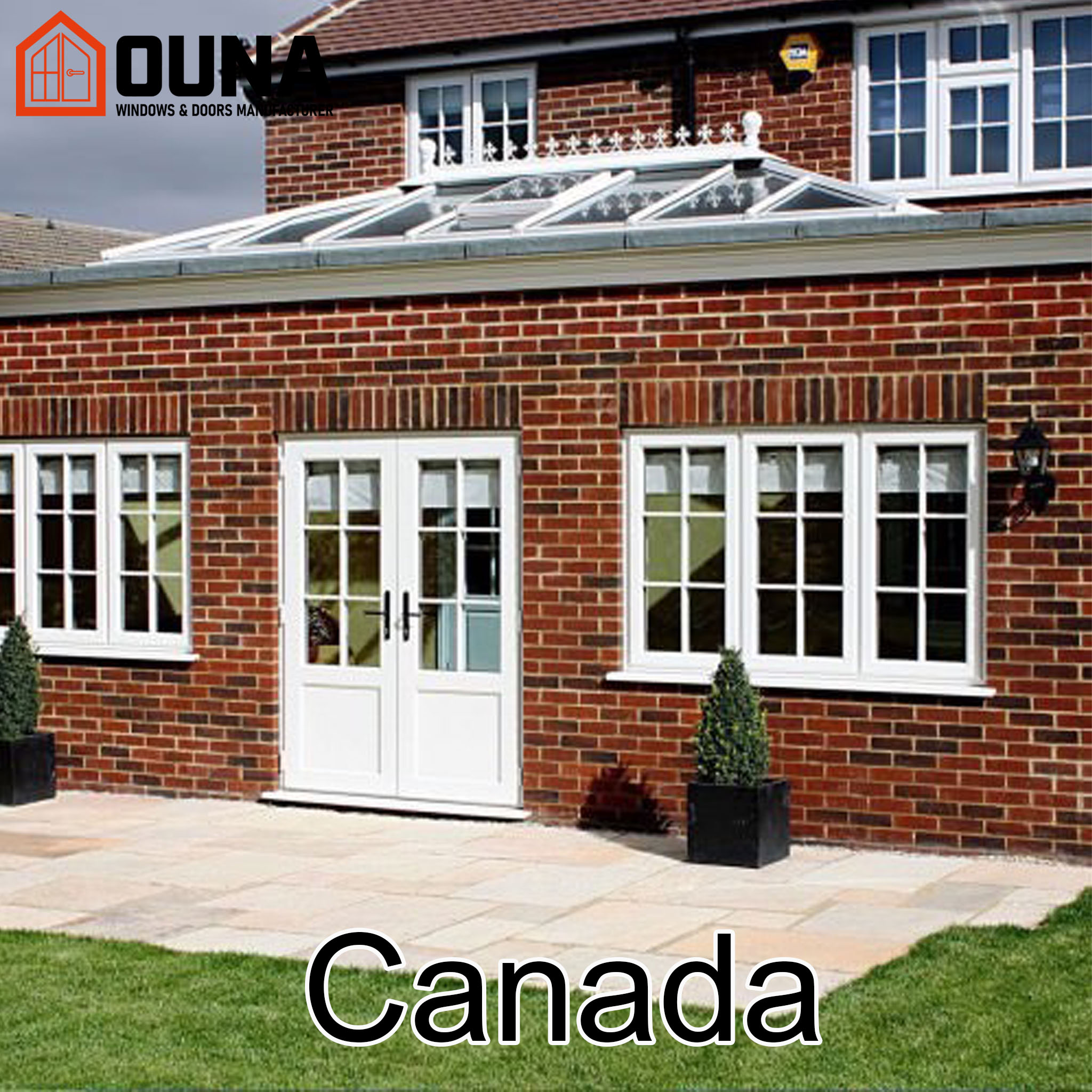 OUNA Canada Project Engineering Csa Certification Double Tempered Glass Aluminum Window Energy Efficient Fixed Other Windows