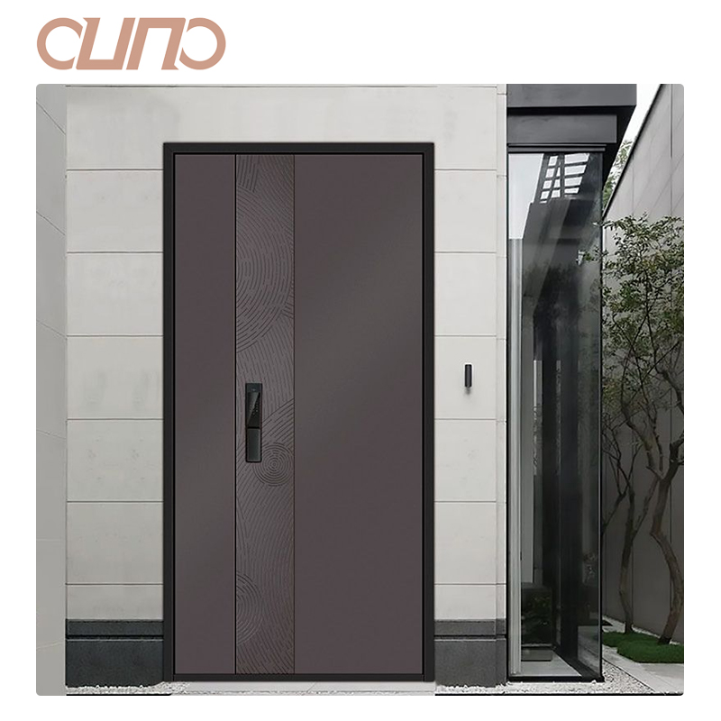 OUNA Modern Aluminum Exterior Entry Door for House Villa Security Soundproof Durable Design CE ISO NFRC Certified Manufacturer