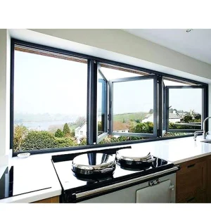 OUNA Hurricane Impact Resistant Aluminum Folding Window Miami Dade Approved with Double Tempered Glass for Coastal Exterior Use