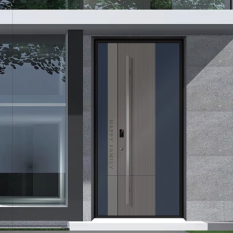 OUNA Aluminum Exterior Double Doors Front Entry Doors for Houses Exterior CE ISO NFRC Certified
