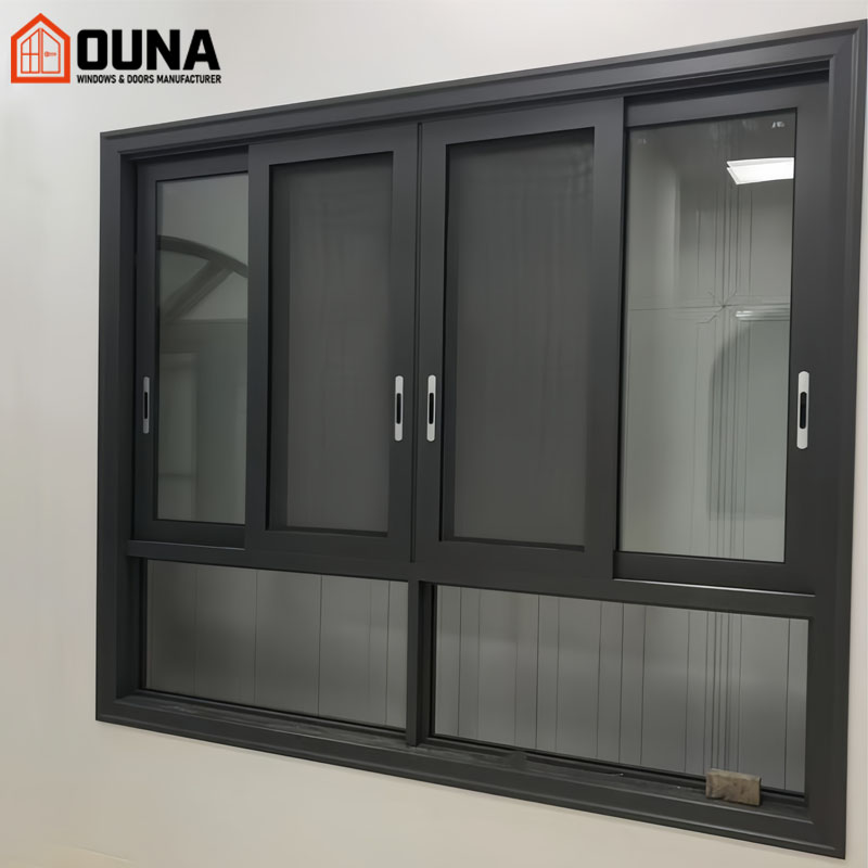 OUNA NFRC AS2047 Hurricane Impact Aluminum Sliding Windows Energy Efficient Soundproof for American House Residential Project