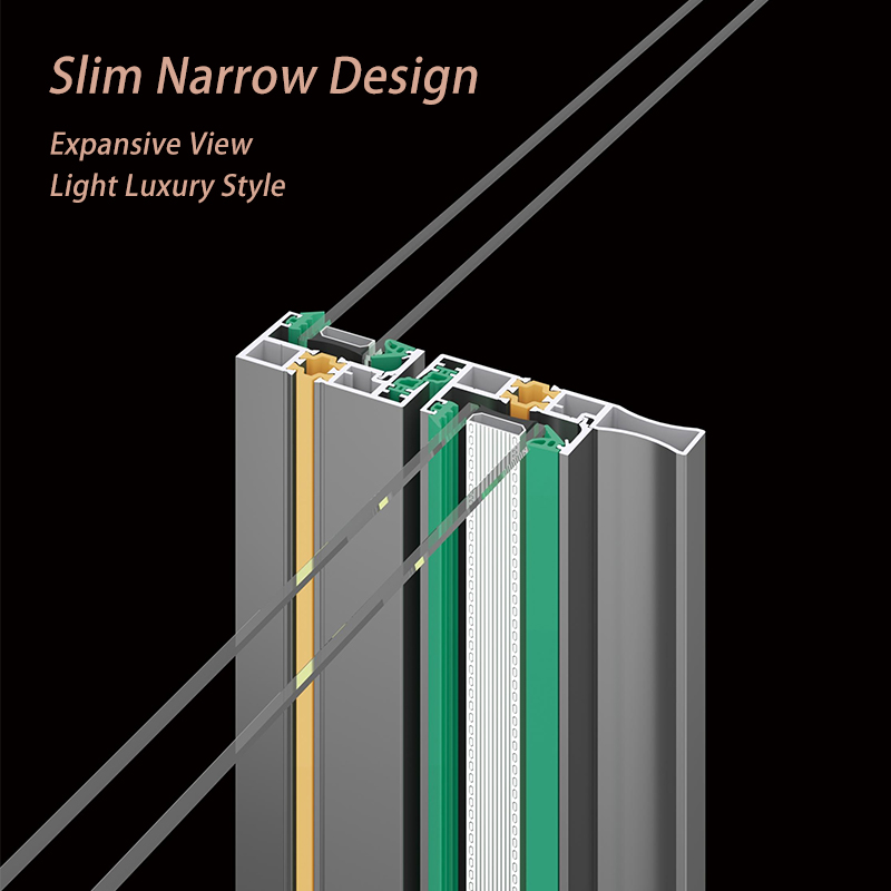 OUNA CE ISO Villa Outdoor Aluminum Alloy Low E Glass Slide Door Modern Patio Double Glazed Energy Saving Sliding Doors