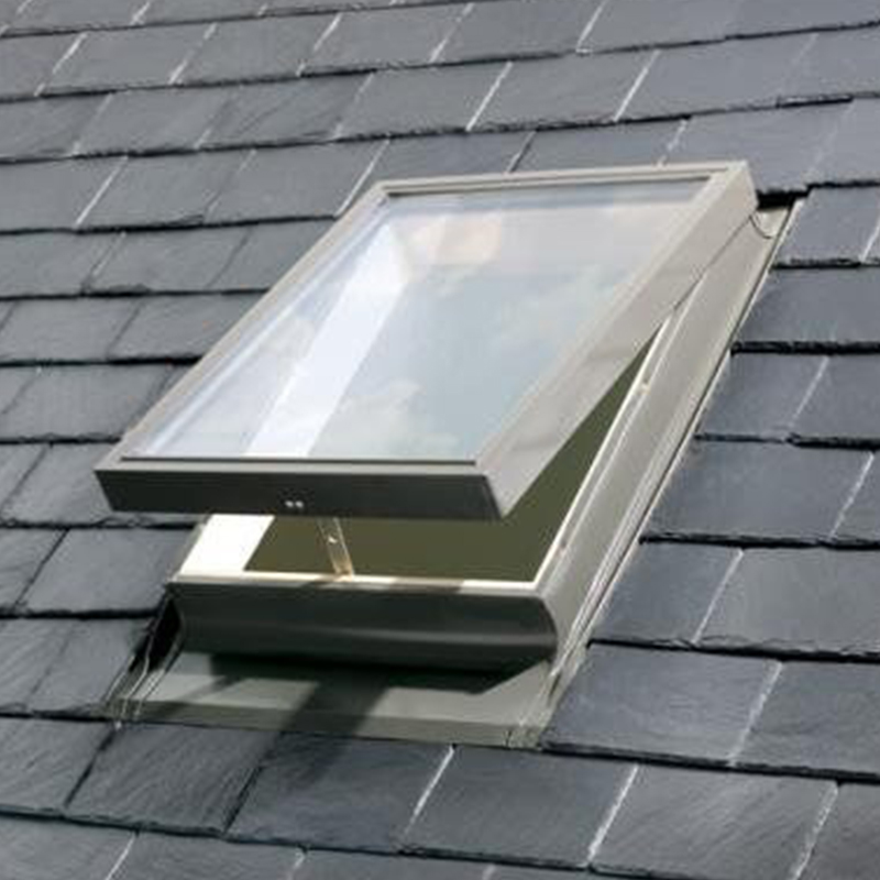 OUNA Smart Electric Aluminum Skylight with Integrated Sunshade Louvers Automatic Light and Rain Sensor Control for Home
