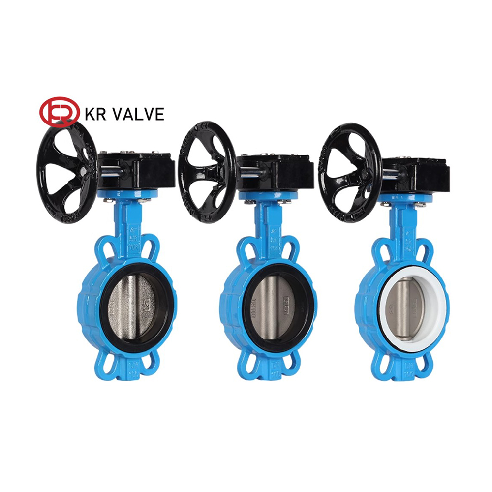 Wholesale Cast Iron GGG40 Wafer Butterfly Valve With Gear Box Suppliers, Factories