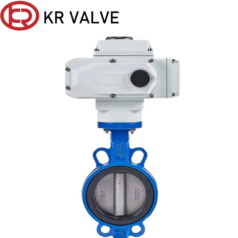 Custom Electric Actuated Butterfly Valve Wafer EPDM Seal Type Motorized Factories, Factory