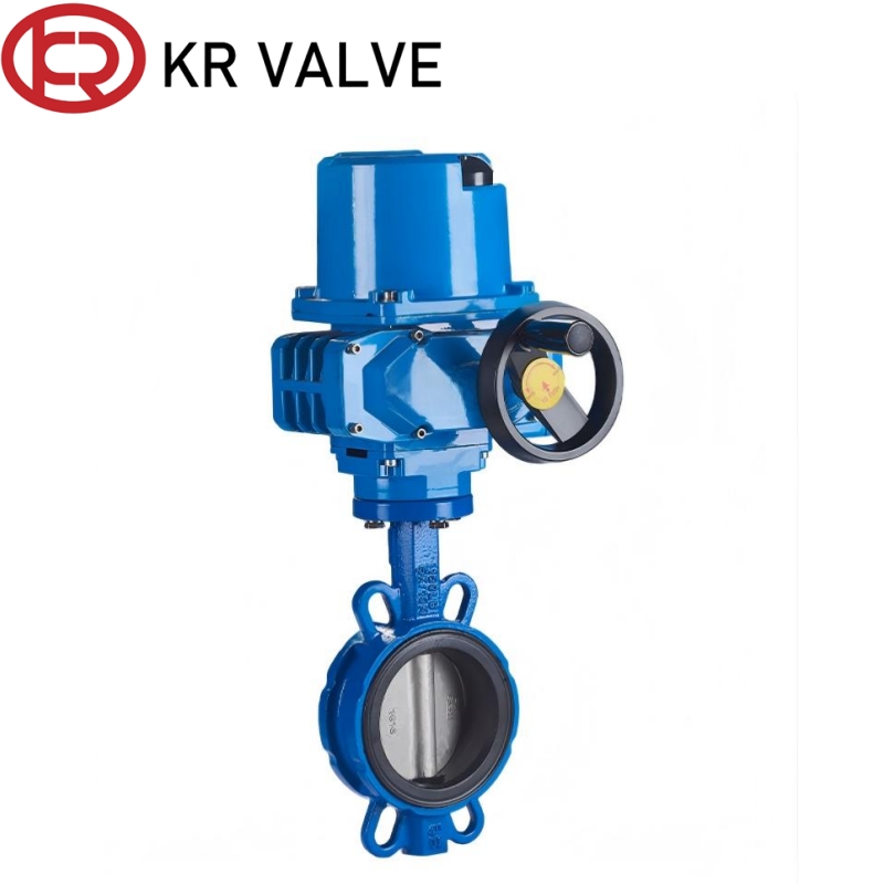 Custom Electric Actuated Butterfly Valve Wafer EPDM Seal Type Motorized Factories, Factory