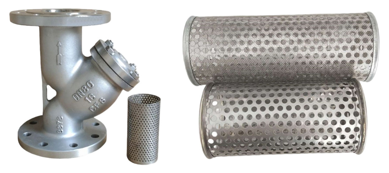 CF8 Stainless steel ANSI standard flanged y type strainer