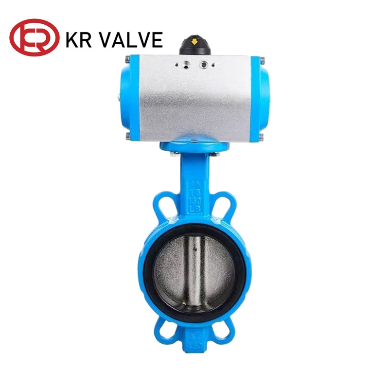 Custom Pneumatic wafer butterfly valve single acting spring type Manufacturer, Factories