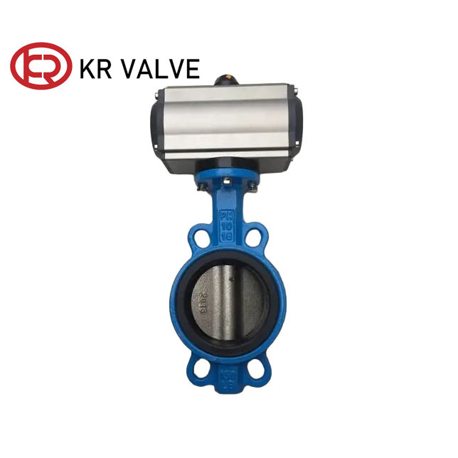 Custom Pneumatic wafer butterfly valve single acting spring type Manufacturer, Factories