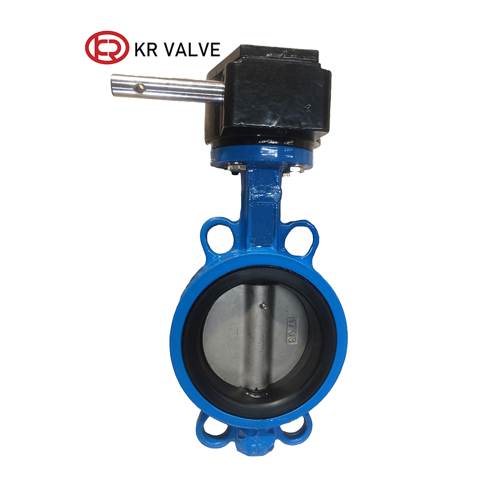 Wholesale Cast Iron GGG40 Wafer Butterfly Valve With Gear Box Suppliers, Factories