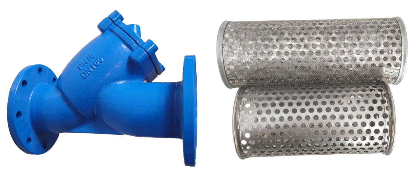 Ductile iron GGG40 Y type strainer with SS304 filter
