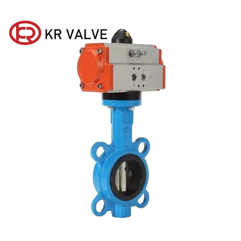 Custom Pneumatic wafer butterfly valve single acting spring type Manufacturer, Factories