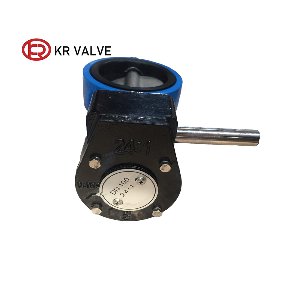 Wholesale Cast Iron GGG40 Wafer Butterfly Valve With Gear Box Suppliers, Factories