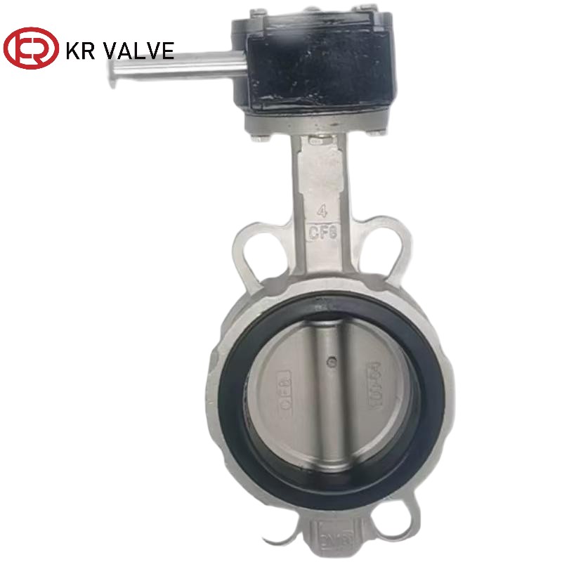 Custom Stainless steel body PTFE seat wafer butterfly valve Manufacturer, Factories
