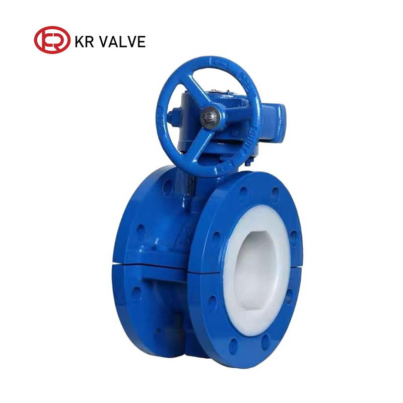 OEM Ductile iron material split body full PTFE butterfly valve Manufacturer, Factory
