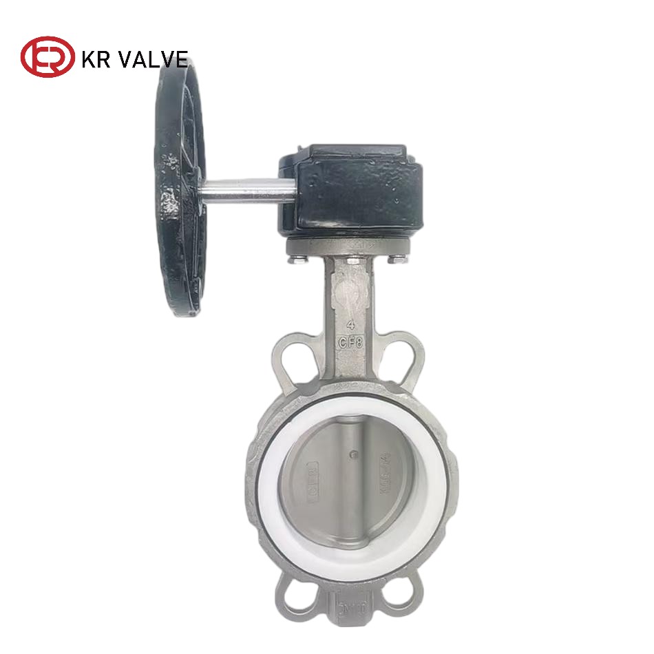 Custom Stainless steel body PTFE seat wafer butterfly valve Manufacturer, Factories