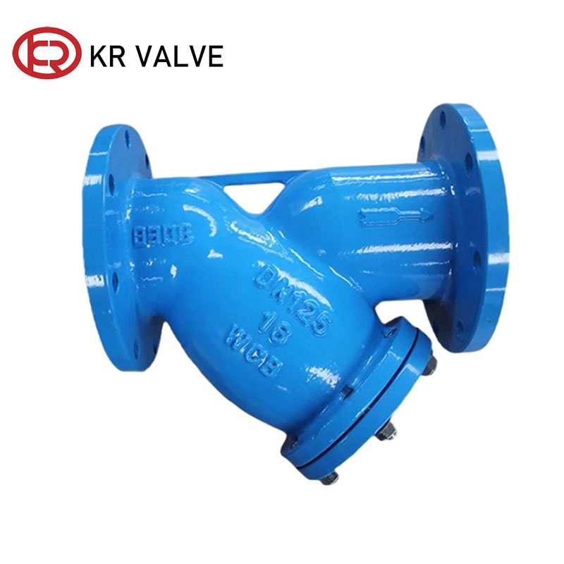 Flanged Y type strainer basket filter WCB material