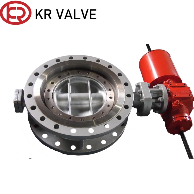 Custom Single acting pneumatic three eccentric butterfly valve hard seal 150LB Factories, Factory