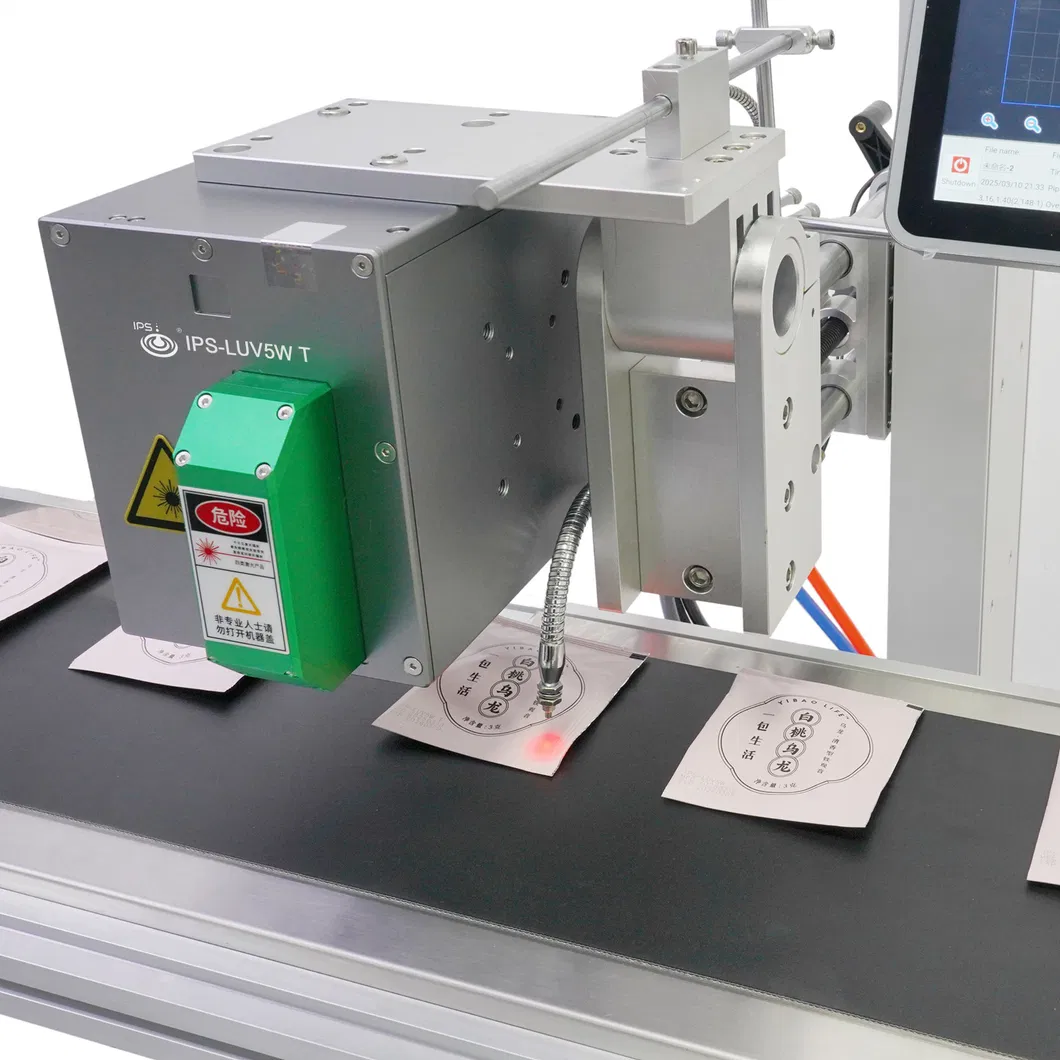 Máquina de Marcação a Laser UV Mini Tto Substitui Impressão por Transferência Térmica Tradicional em Filme Plástico Flexível para Embalagem de Alimentos