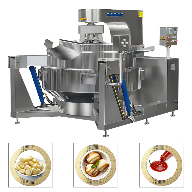 Equipamento de Cozinha Automático Comercial Industrial Grande da China para Mistura de Pasta de Curry, Pimenta e Feijão com Tilting Planetário Elétrico a Gás a Vapor para Recheio de Parmesão