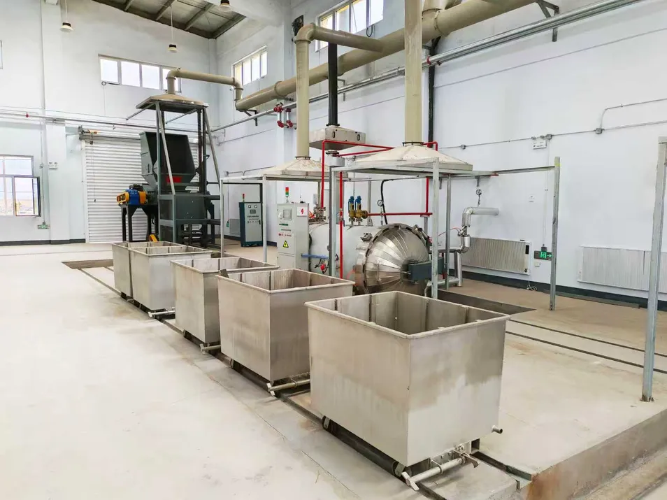 Equipamento de Destruição e Esterilização Horizontal de Alta Resistência para Plásticos Médicos Contaminados