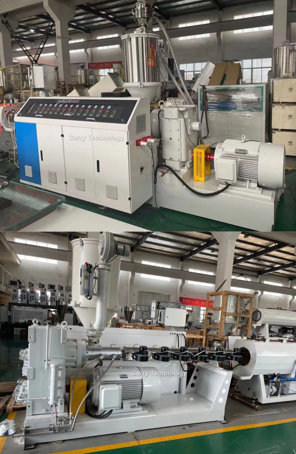 Máquina de Extrusão de Perfil de Janela de Tubo UPVC com Dupla Rosca Gêmea, Compounding de Plástico, Pelotização, Pelotizador, Extrusora