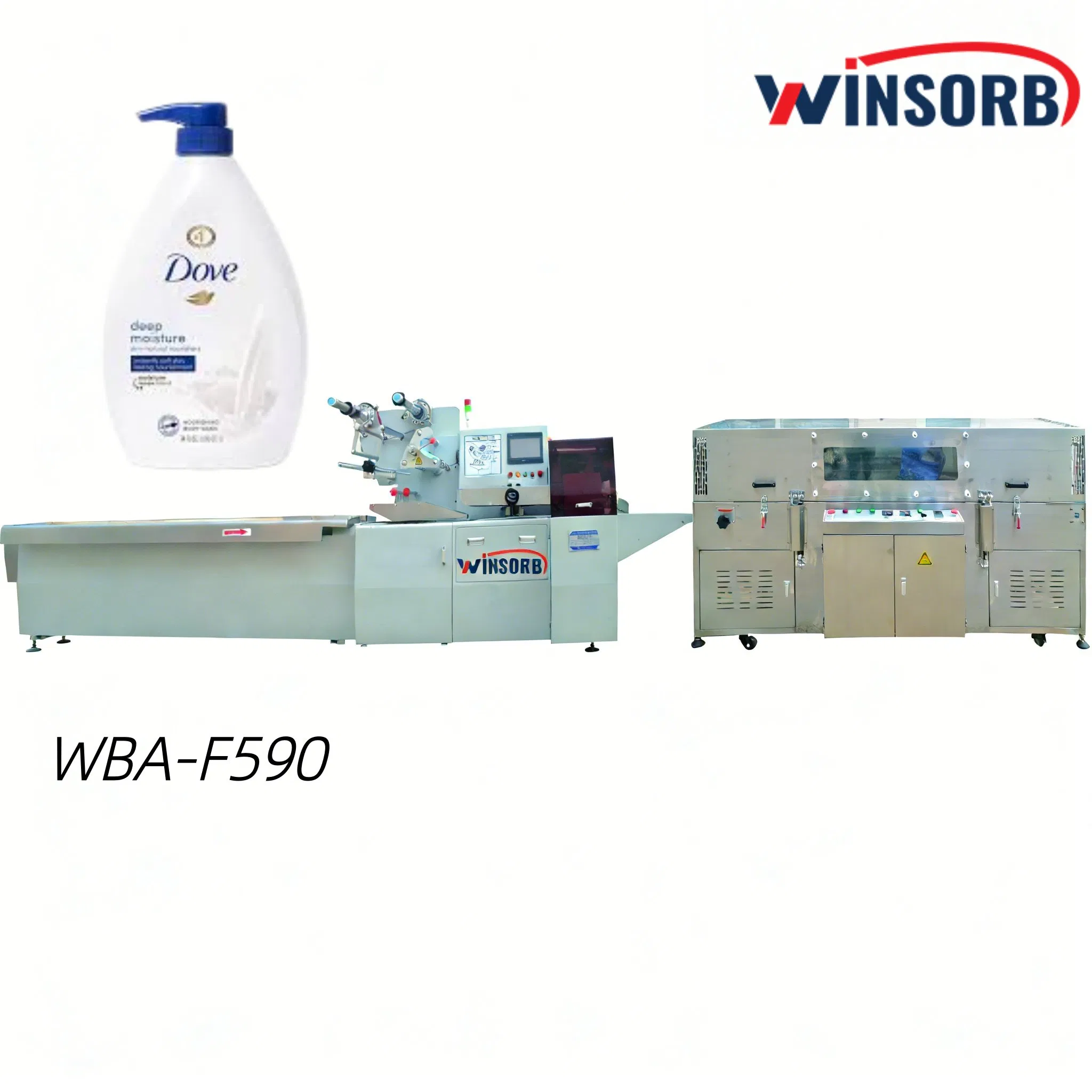 Wbaf590 Máquina de Embalagem Automática de Filme POF Térmico para Garrafas Térmicas, Mangueira de Gelatina, Encolhimento a Vácuo, Embalagem em Almofada, Envoltório, Envoltório Comercial da China