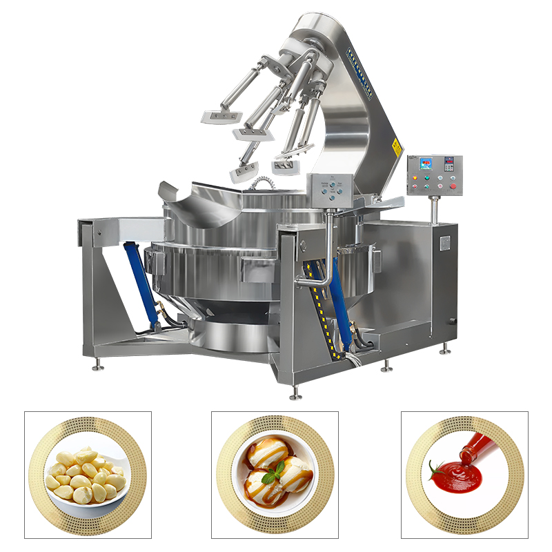 Equipamento de Cozinha Automático Comercial Industrial Grande da China para Mistura de Pasta de Curry, Pimenta e Feijão com Tilting Planetário Elétrico a Gás a Vapor para Recheio de Parmesão