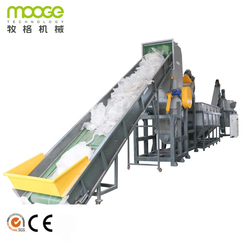 Novo Design HDPE LDPE LLDPE BOPP PP PE Filme Saco Woven Saco Jumbo Plástico Flocos Resíduos Reciclagem Trituração Lavagem Linha Planta Máquina