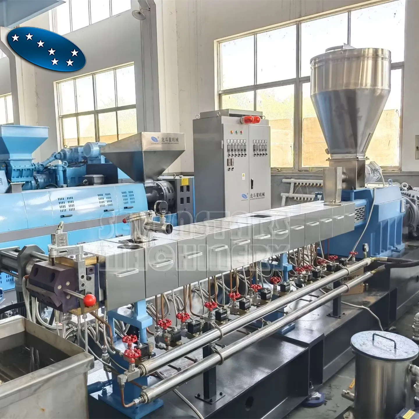 Linha de Produção de Máquina de Granulação de Masterbatch de Cor com Tecnologia de Resfriamento a Água por Estranda