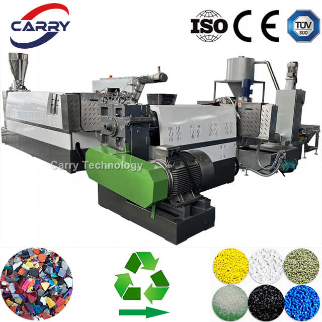 Planta de Fabricação de Pellets de Resíduos PP PE Linha de Produção de Reciclagem de Sucata Plástica HDPE LDPE Granulação de Pellets Máquina Granuladora de Granulados de PVC PC