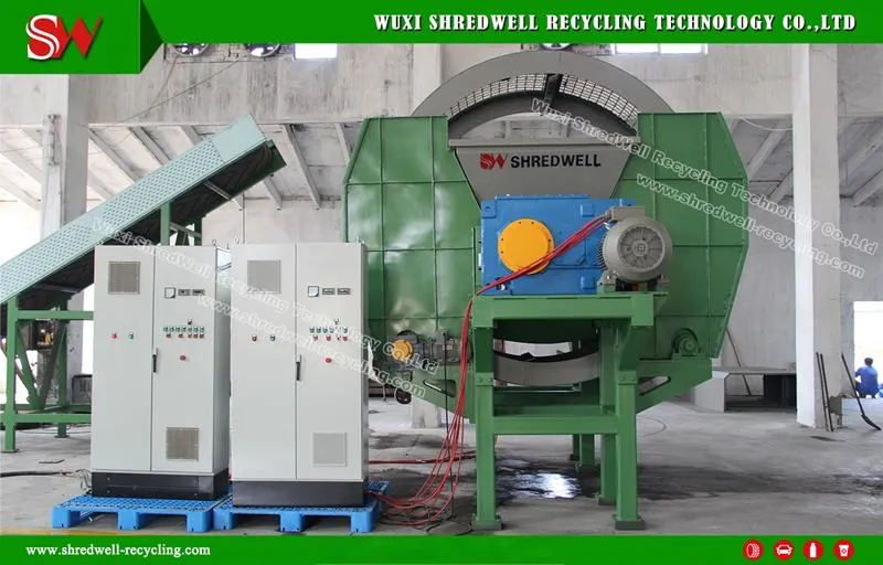 Equipamento de Reciclagem de Metal, Madeira/Plástico para Trituração de Pneus Usados