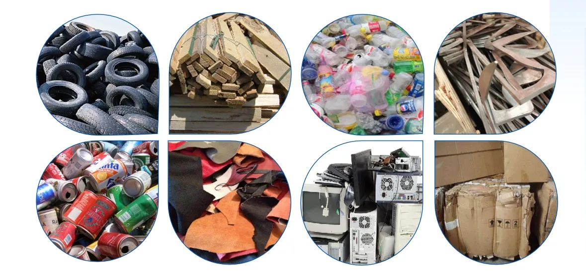 Materiais aplicáveis ao triturador