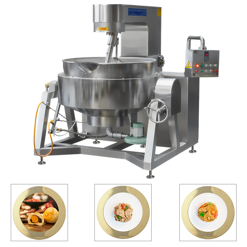Equipamento de Cozinha Automático Comercial Industrial Grande da China para Mistura de Pasta de Curry, Pimenta e Feijão com Tilting Planetário Elétrico a Gás a Vapor para Recheio de Parmesão