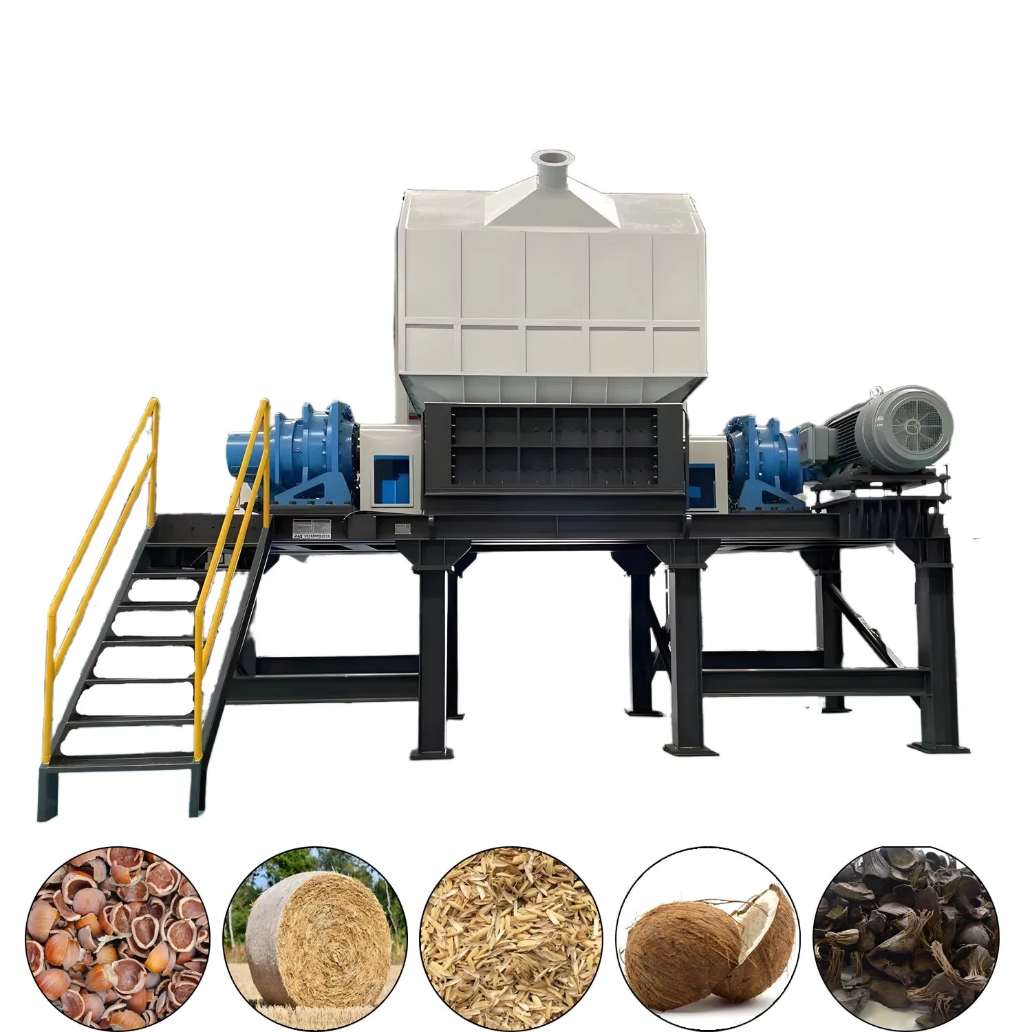 Equipamento de Destruição Automática de Eixo Duplo de Alta Resistência - Ideal para Materiais Duro (Metal, Plástico, Madeira e Pneus) - Direto da Fábrica