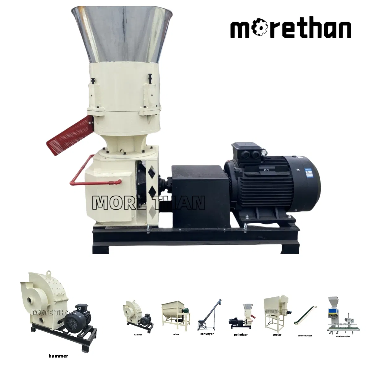 Máquina de Processamento de Ração Extrusora para Ração de Frango e Peixe Linha de Produção de Pellets Processamento de Granulação Pellets de Ração