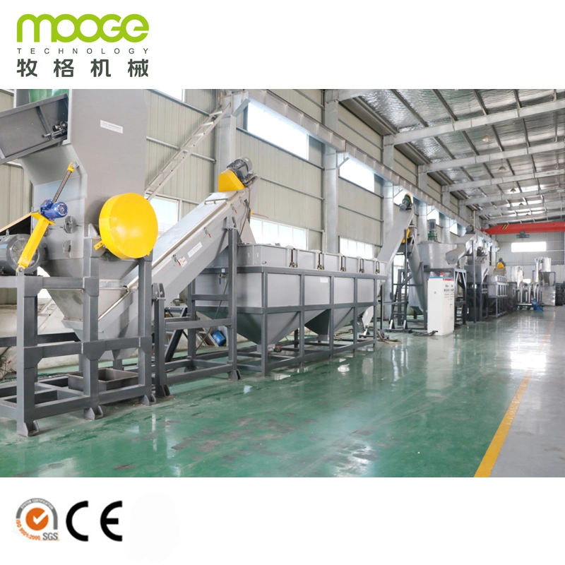 Novo Design HDPE LDPE LLDPE BOPP PP PE Filme Saco Woven Saco Jumbo Plástico Flocos Resíduos Reciclagem Trituração Lavagem Linha Planta Máquina