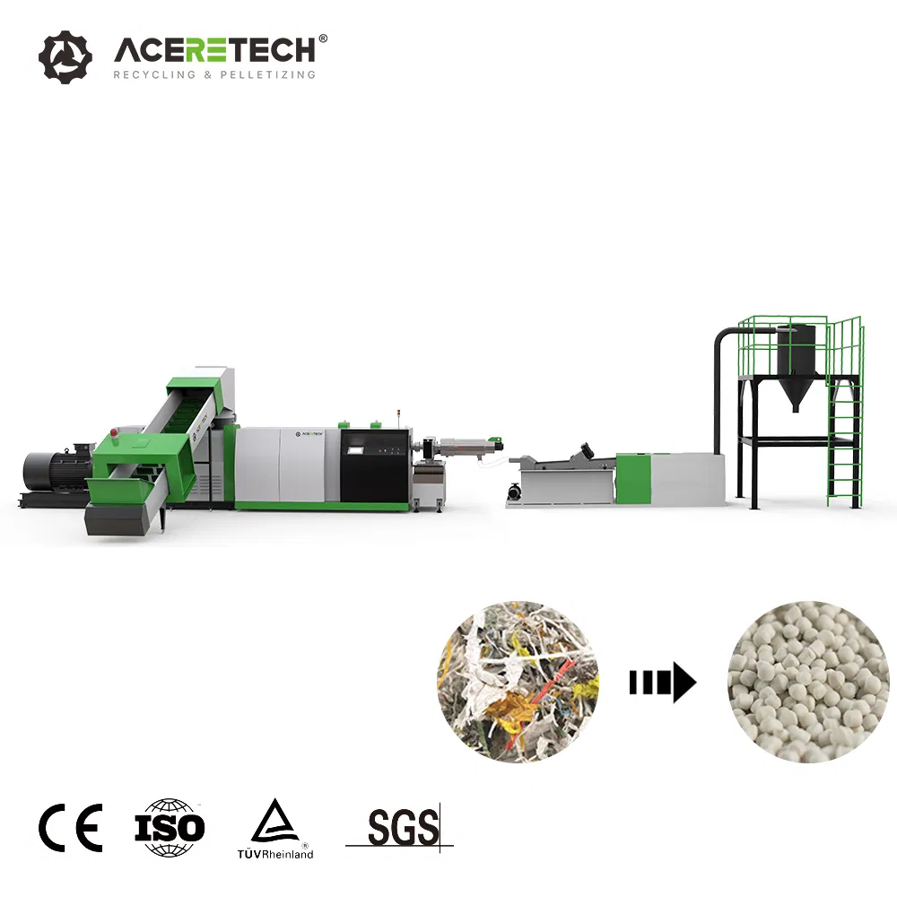 Linha de Extrusão de Granulação de Filme de PVB Plástico da Aceretech International Lab Recycling
