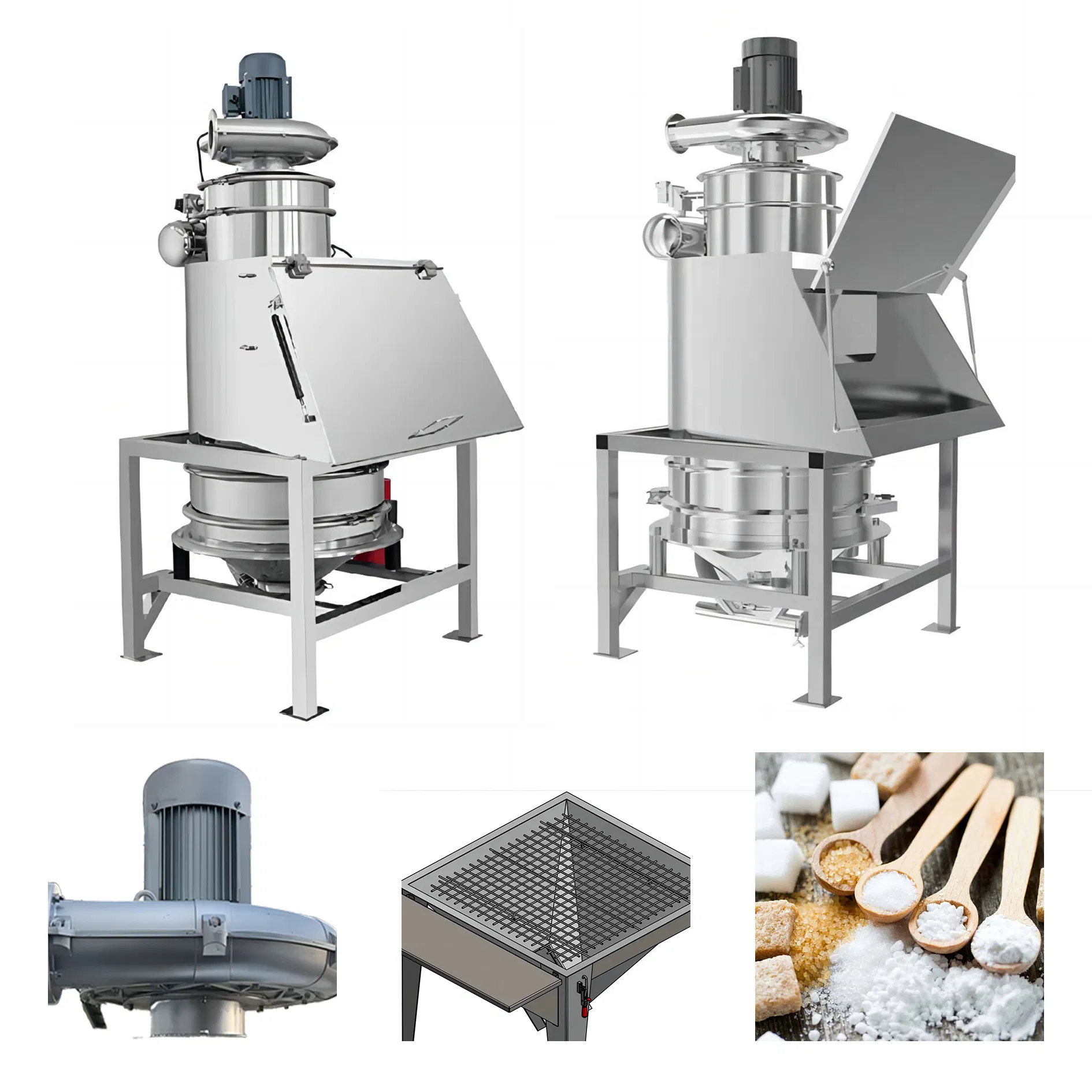 Unidade de Descarregamento Automático Higiénico para Alimentação de Pó e Grânulos
