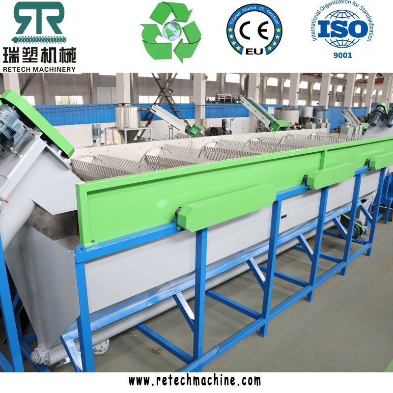 Linha de lavagem de garrafas de plástico/PP/HDPE/LDPE/LLDPE/ABS/PS/PVC/PC/BOPP, filme/saco/drum/palete/tubo/conteiner/caixa/pote/barrel, planta de britagem, máquina de reciclagem