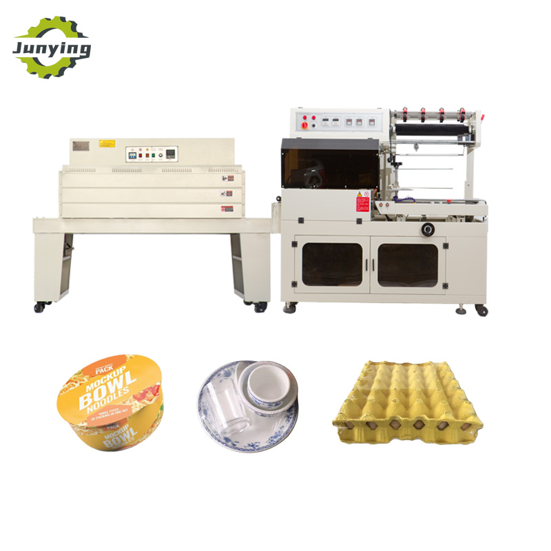 Máquina de Embalagem com Encolhimento Térmico Automática Completa para Envoltório de Fluxo, Filme Plástico POF, Selagem Lateral Térmica, Embalagem